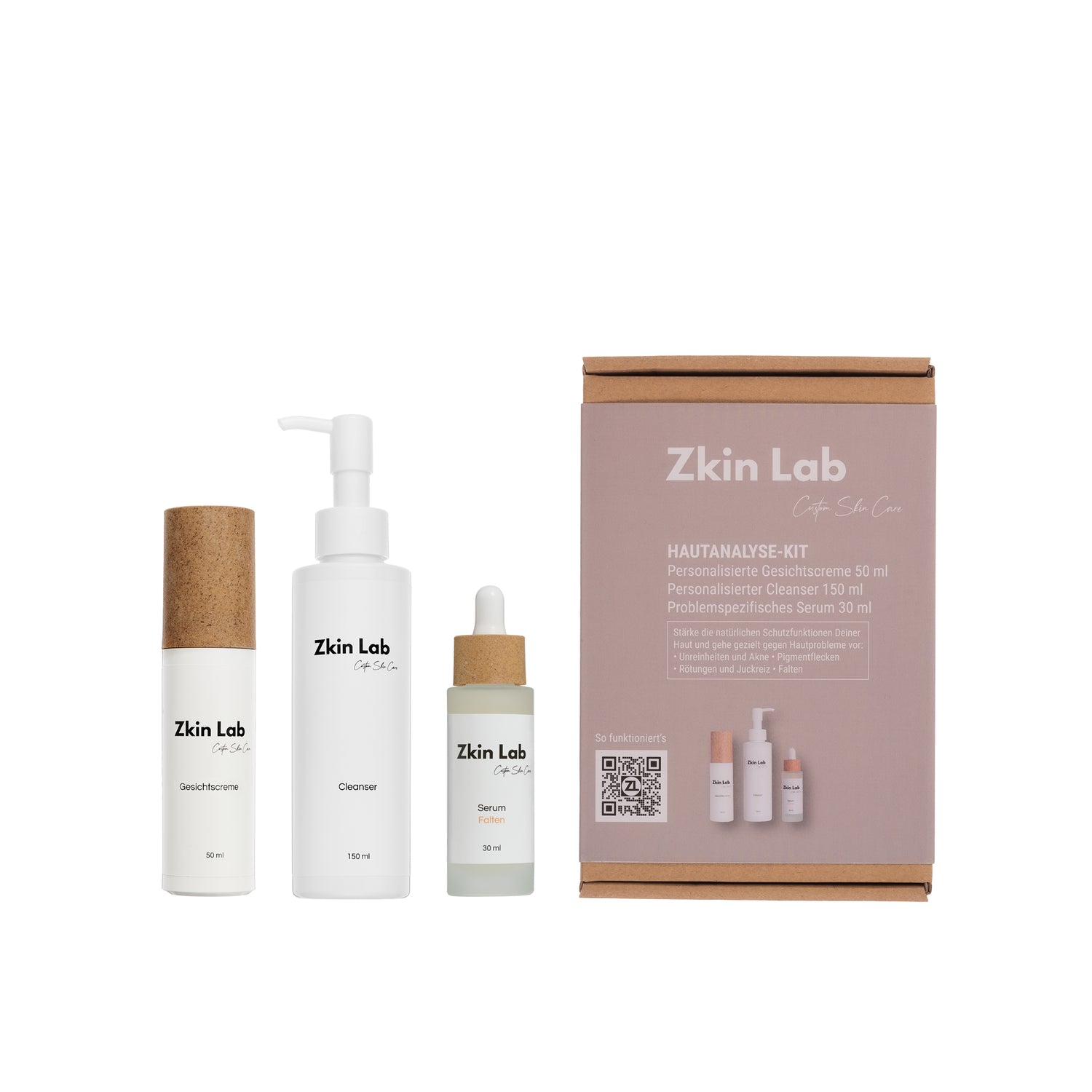 Personalisierte Gesichtscreme, Cleanser &amp; Serum